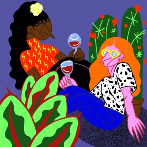 Women Flowers Wine, 2020